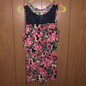 summer floral romper